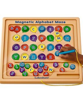 LAKESHORE MAGNETIC ALPHABET MAZE 14" BOARD WITH MAGNETIC WAND